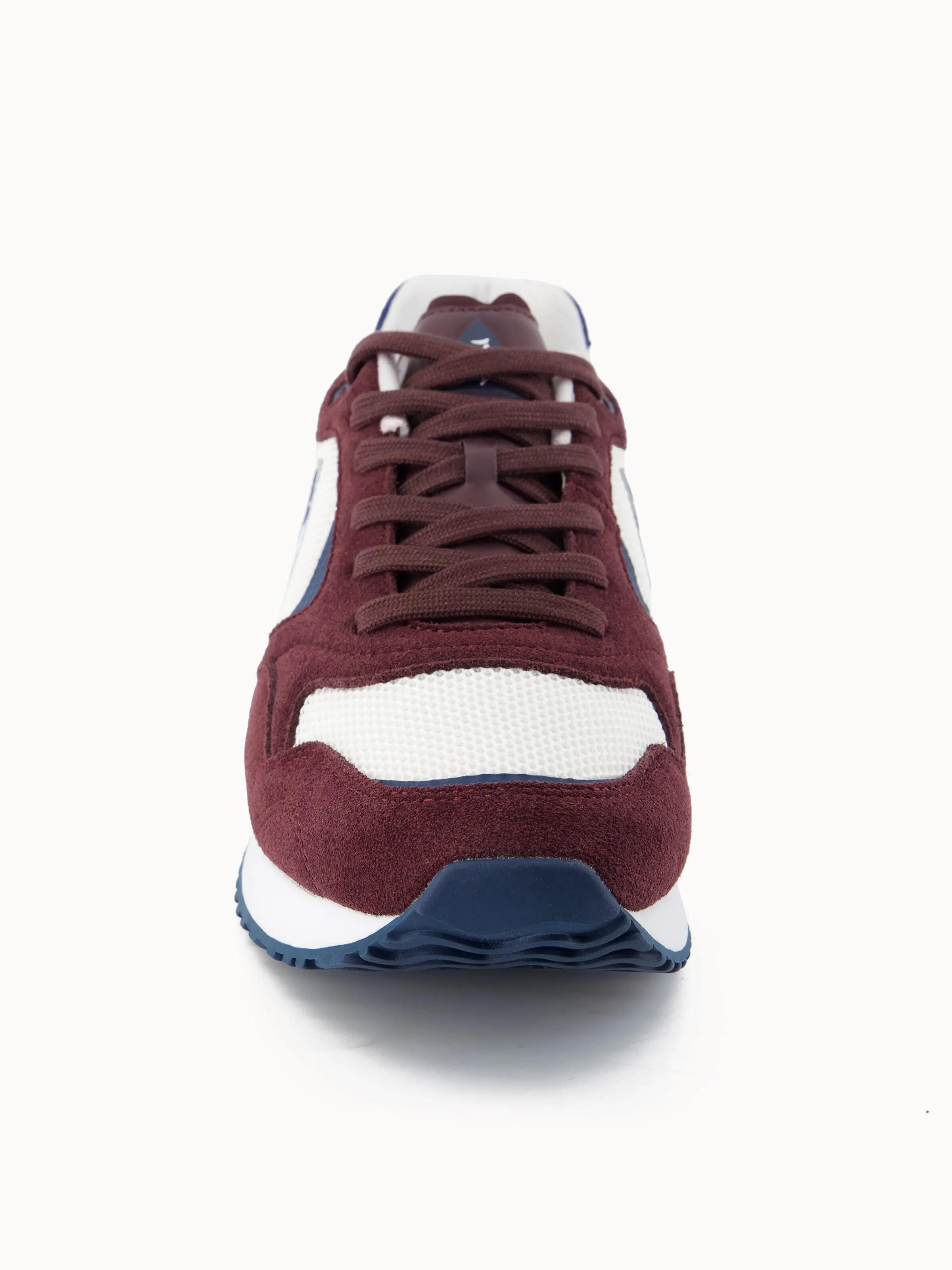 Sneakers retro-running en mesh et suede Solar 4/4