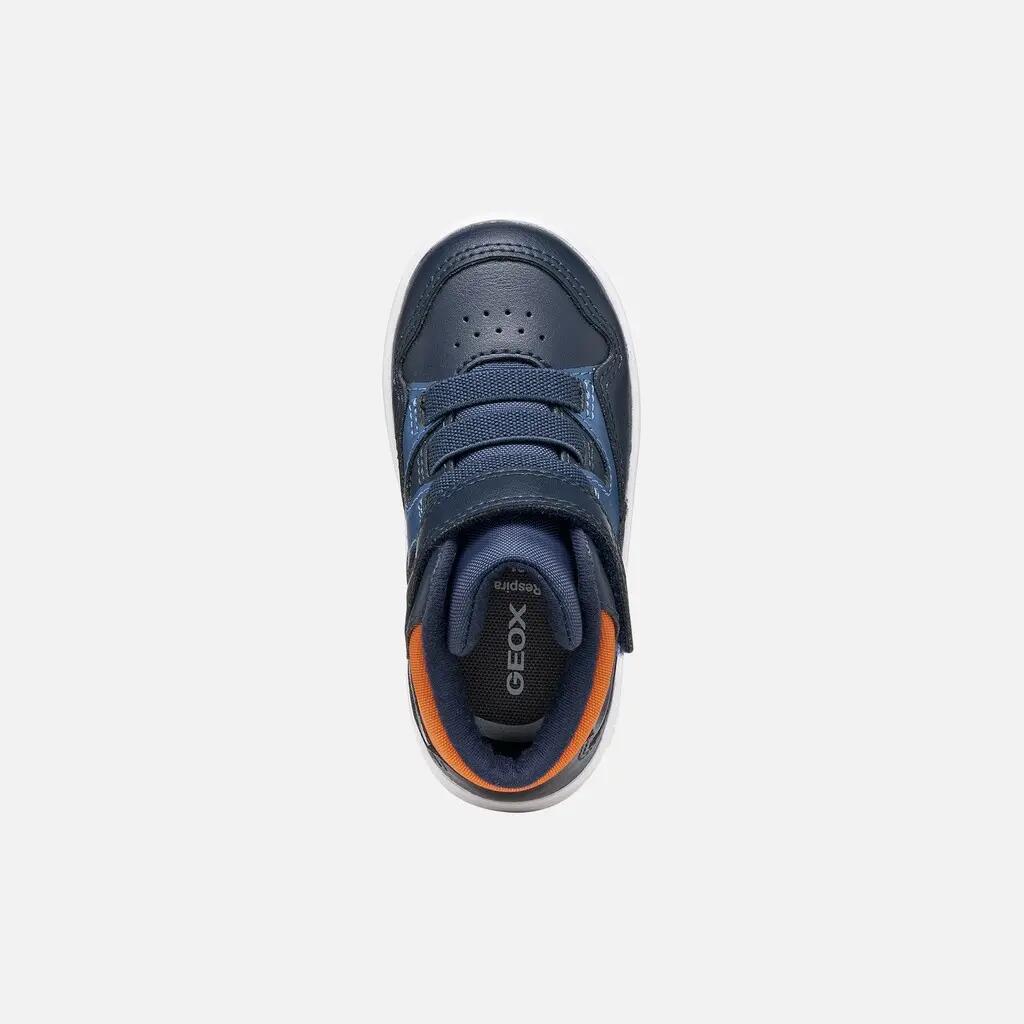 Baskets Bébé Garçon B ECLYPER BOY Bleu Marine/Orange 6/7