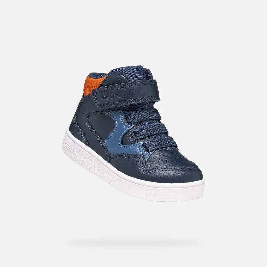 Baskets Bébé Garçon B ECLYPER BOY Bleu Marine/Orange 5/7