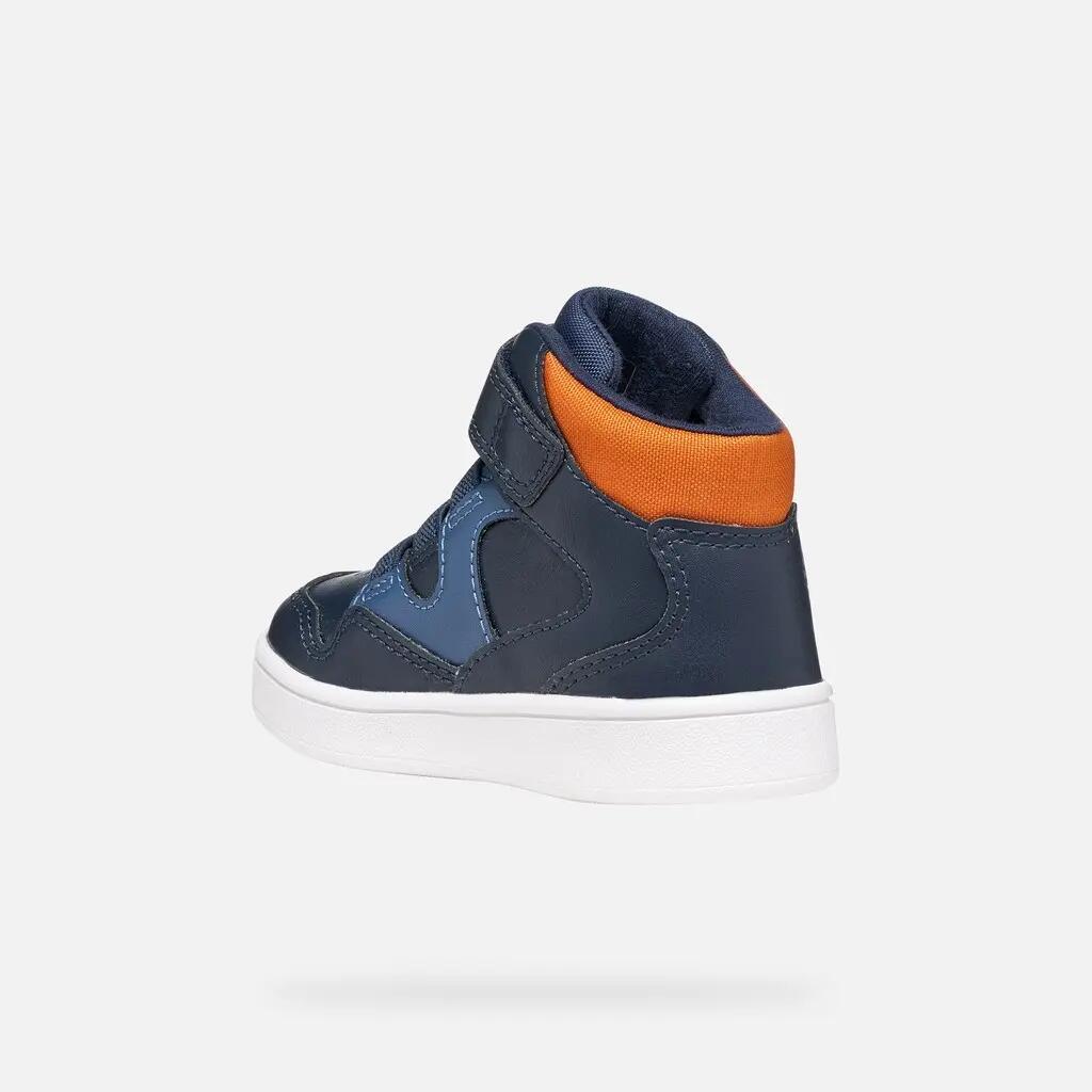 Baskets Bébé Garçon B ECLYPER BOY Bleu Marine/Orange 4/7