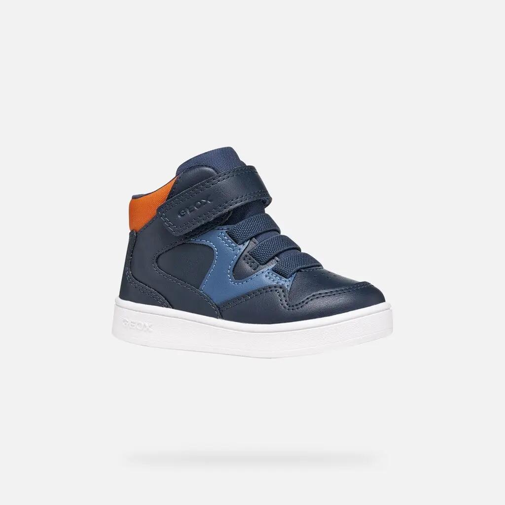 Baskets Bébé Garçon B ECLYPER BOY Bleu Marine/Orange 3/7