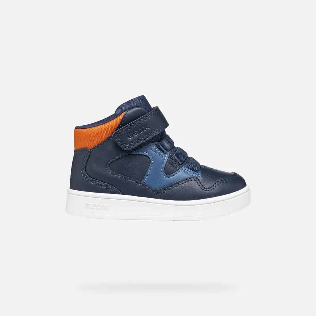 Baskets Bébé Garçon B ECLYPER BOY Bleu Marine/Orange 2/7