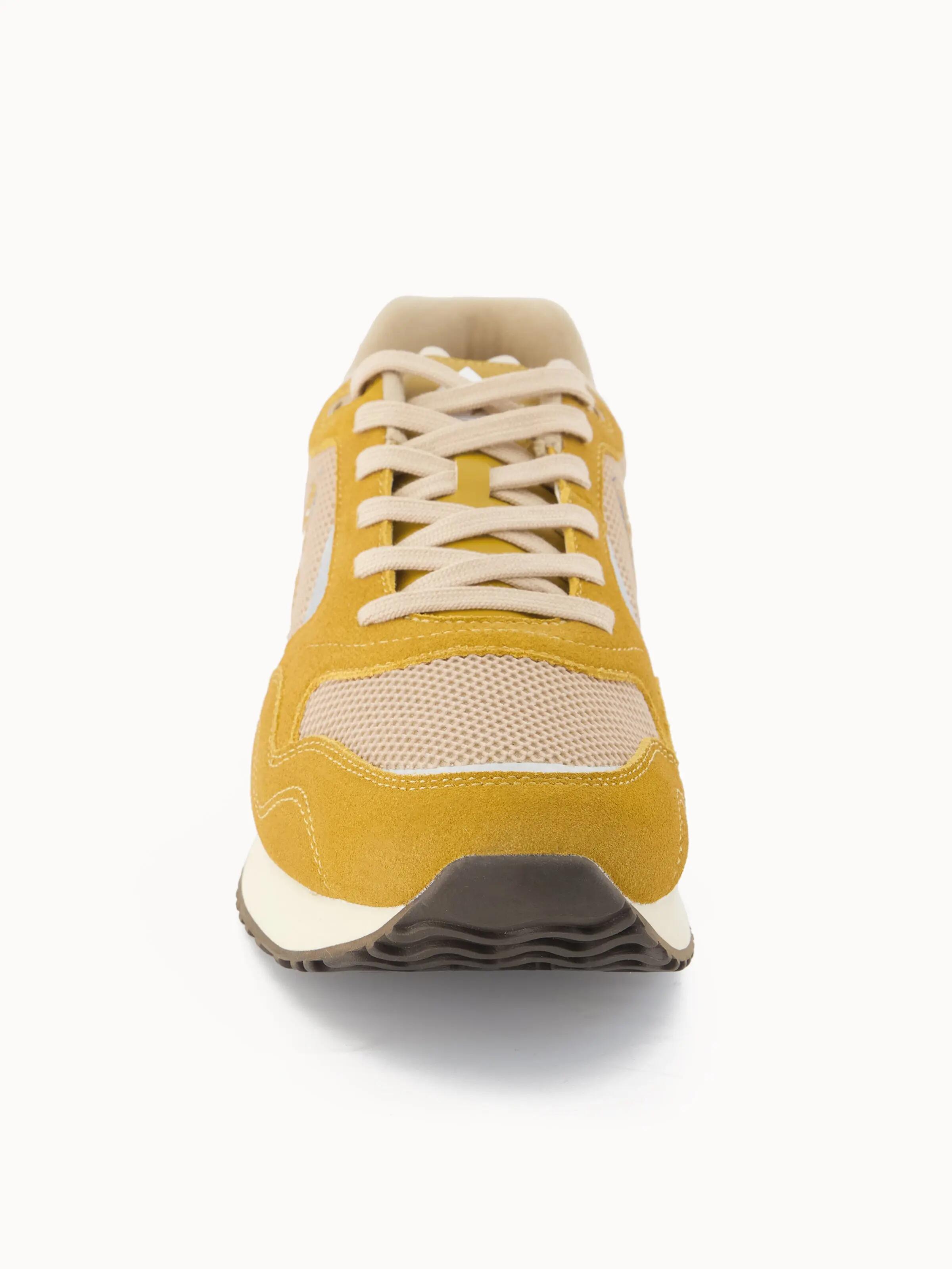 Sneakers retro-running en mesh et suede Solar 4/4