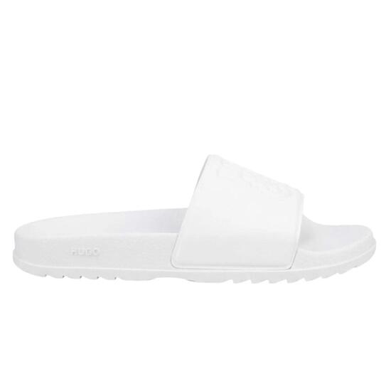 Claquettes Motif/style Logo Empilé MATCH IT Femme (Blanc)