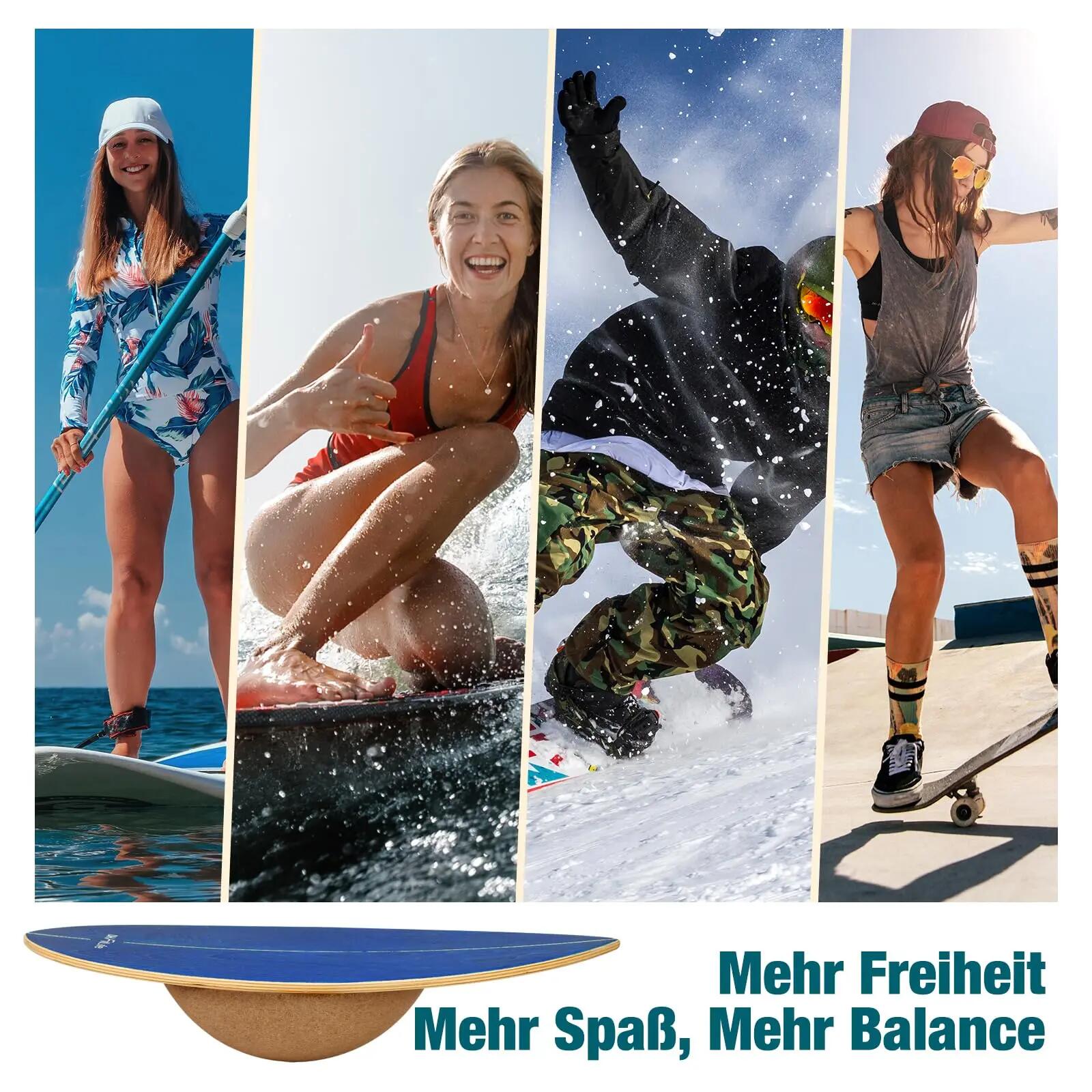 DH FitLife Kork-Halbkugel für Surfing Balance Board Set aus Premium-Kork 7/7
