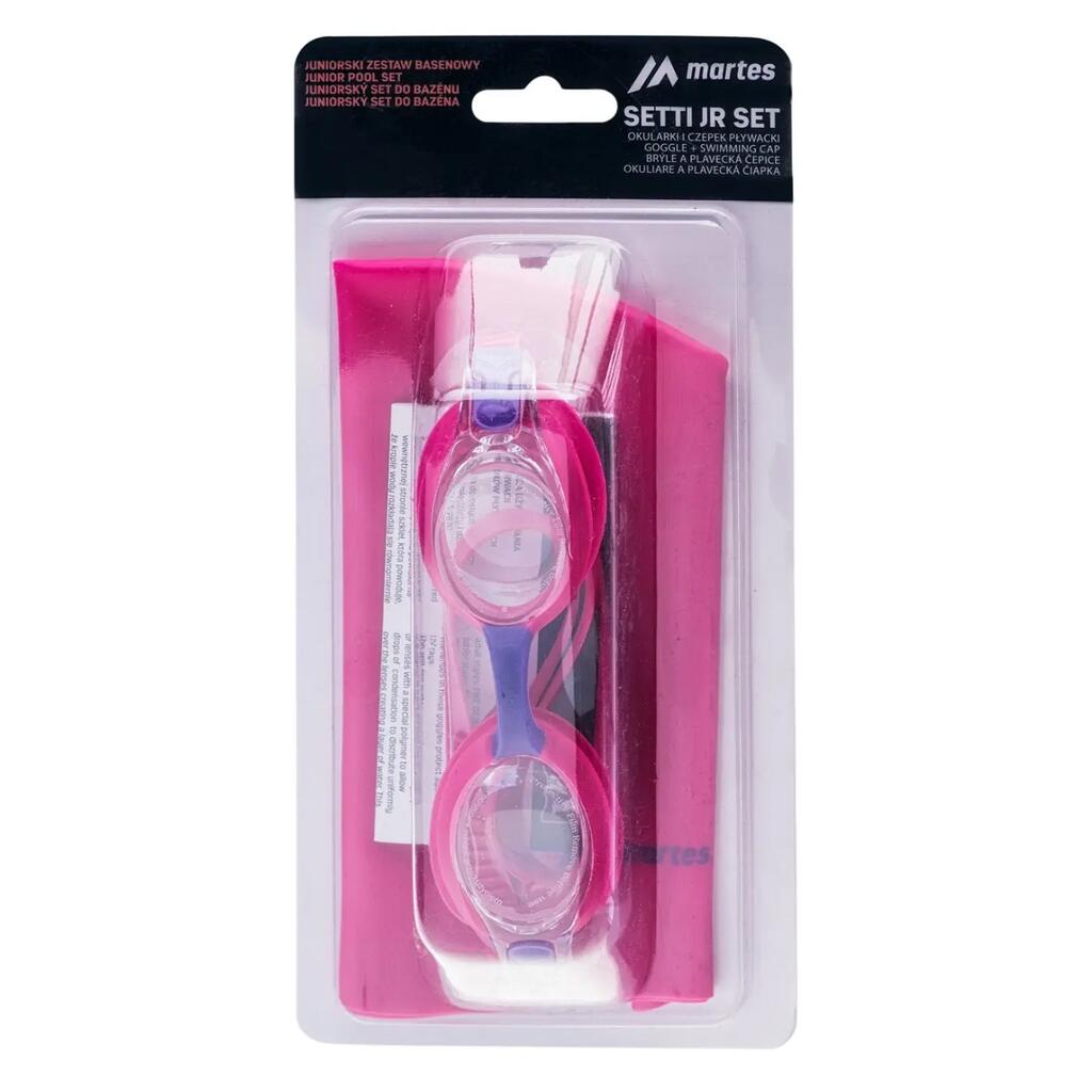Childrens/Kids Setti Swimming Goggles Set (Pink/Fuchsia)