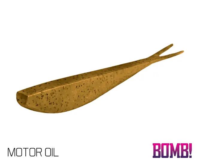 Soft shad BOMB! D-SHOT / 5pz | 6,5cm/Motor Oil 7/7