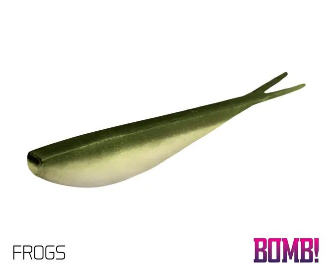 Soft shad BOMB! D-SHOT / 5pz | 6,5cm/Motor Oil 6/7