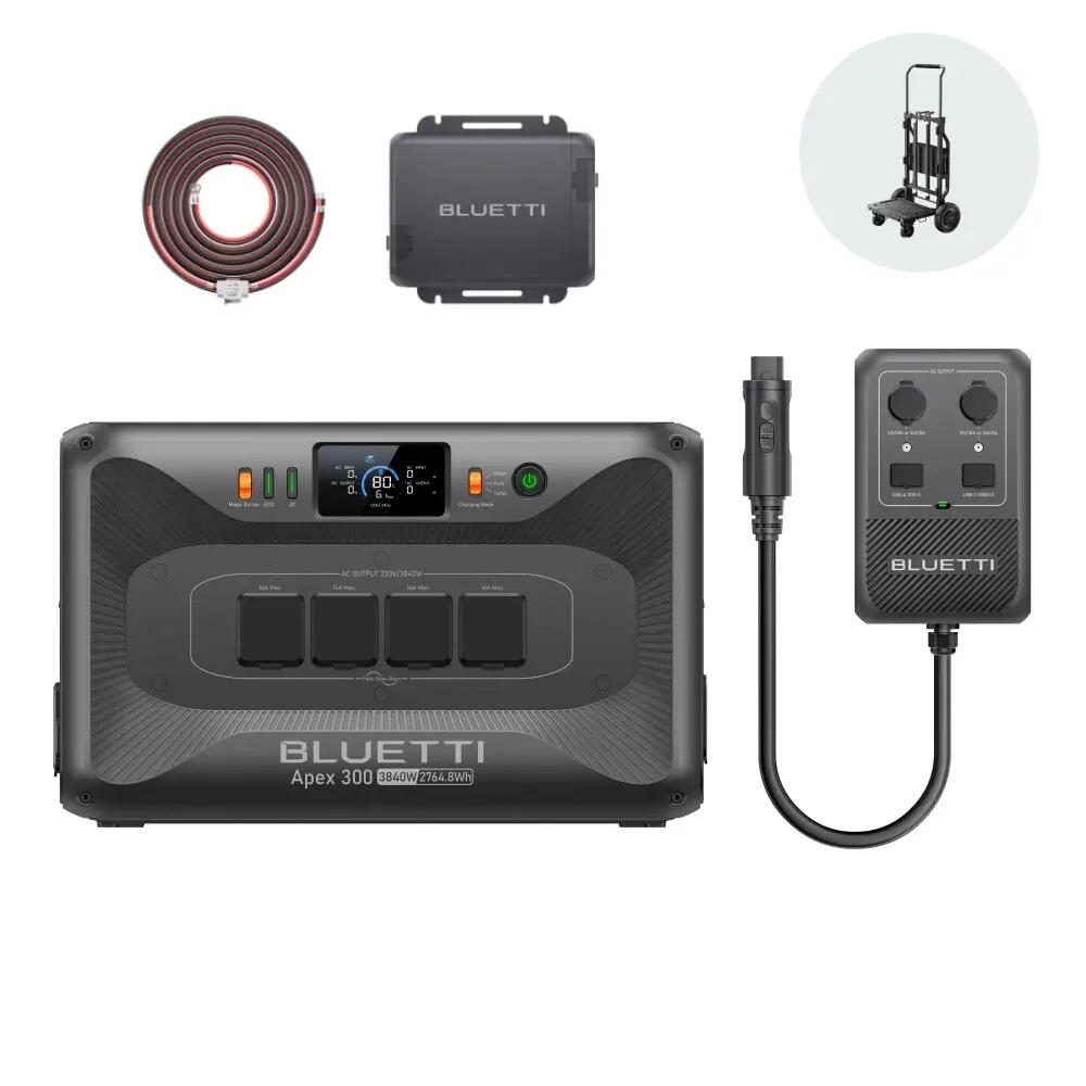 BLUETTI Power Station APEX 300+Charger1+Dual DC 2764.8Wh Scalable Energy for RV