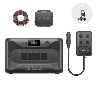 Bluetti powerstation apex300+oplader 1+dubbele dc 2764wh schaalbare voor camper