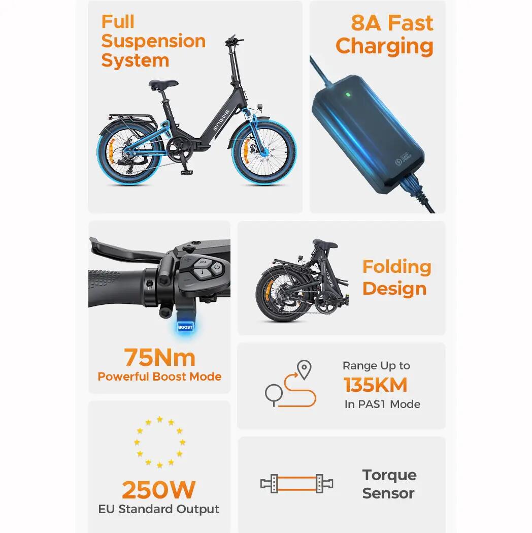 Bici Elettrica ENGWE L20 3.0 Boost 48V 13.5Ah 250W 25km/h 5/9