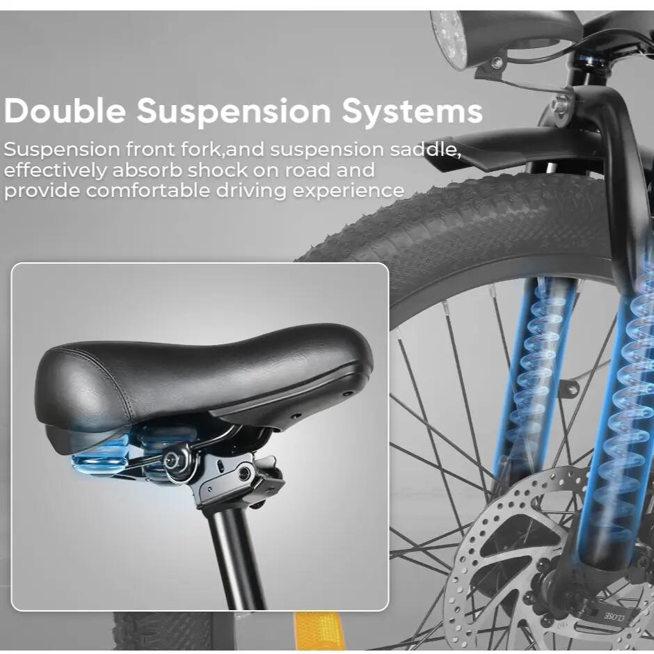 Opvouwbare elektrische fiets SAMEBIKE CY20 20×2.3 inch band 6/7