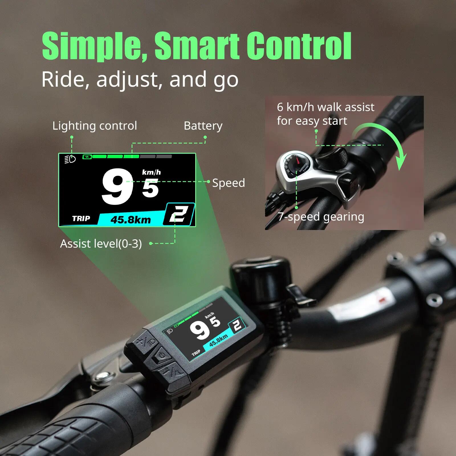 Bicicleta eléctrica FAFREES F20 Flex, Motor 250W, Batería 36V20Ah Neumáticos 20" 9/9