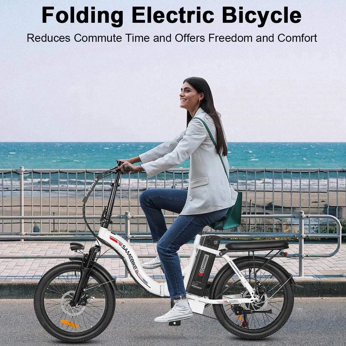 Opvouwbare elektrische fiets SAMEBIKE CY20 20×2.3 inch band 6/7