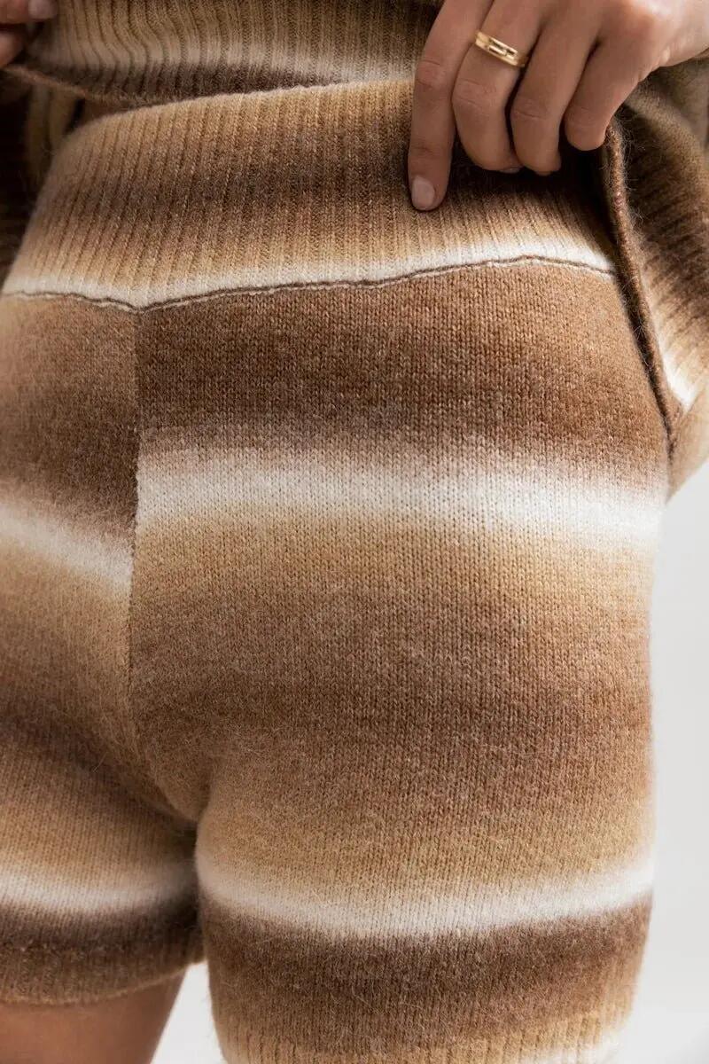 Yeni Stripe - Knit Short Femme 3/4