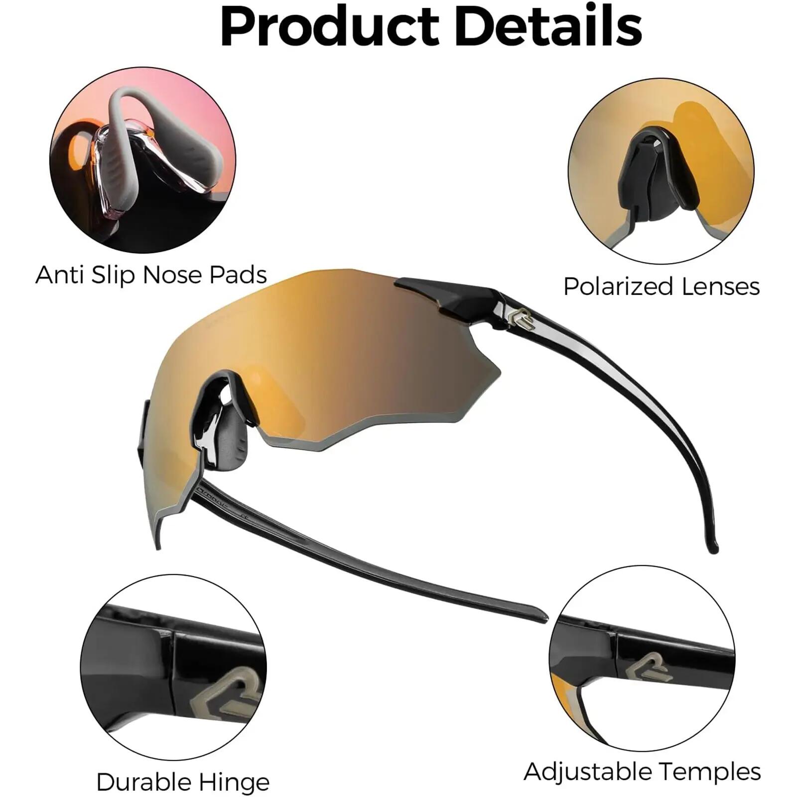 Fahrradbrille photochrom rahmenlos mit UV-Schutz – für Damen & Herren 3/7