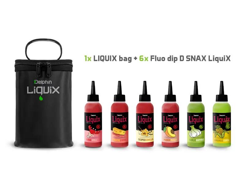 LiquiX SET | Bolsa EVA LIQUIX + 6x Fluo dip D SNAX LiquiX 2/4