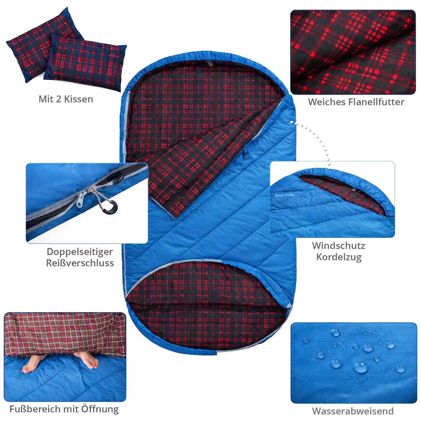 Deckenschlafsack Freespace Double 2 Personen Doppel Schlafsack  -8°C 5/7
