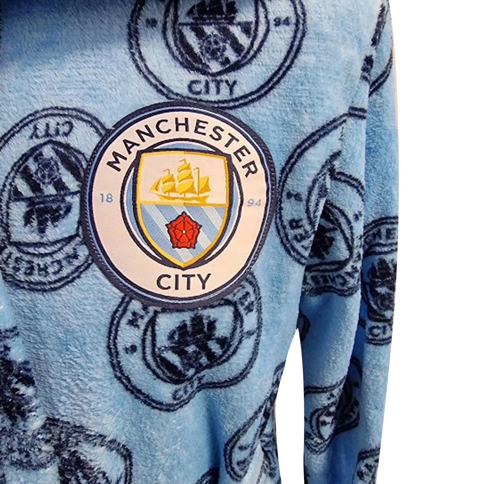 Mens Logo Bathrobe (Sky Blue) 5/5