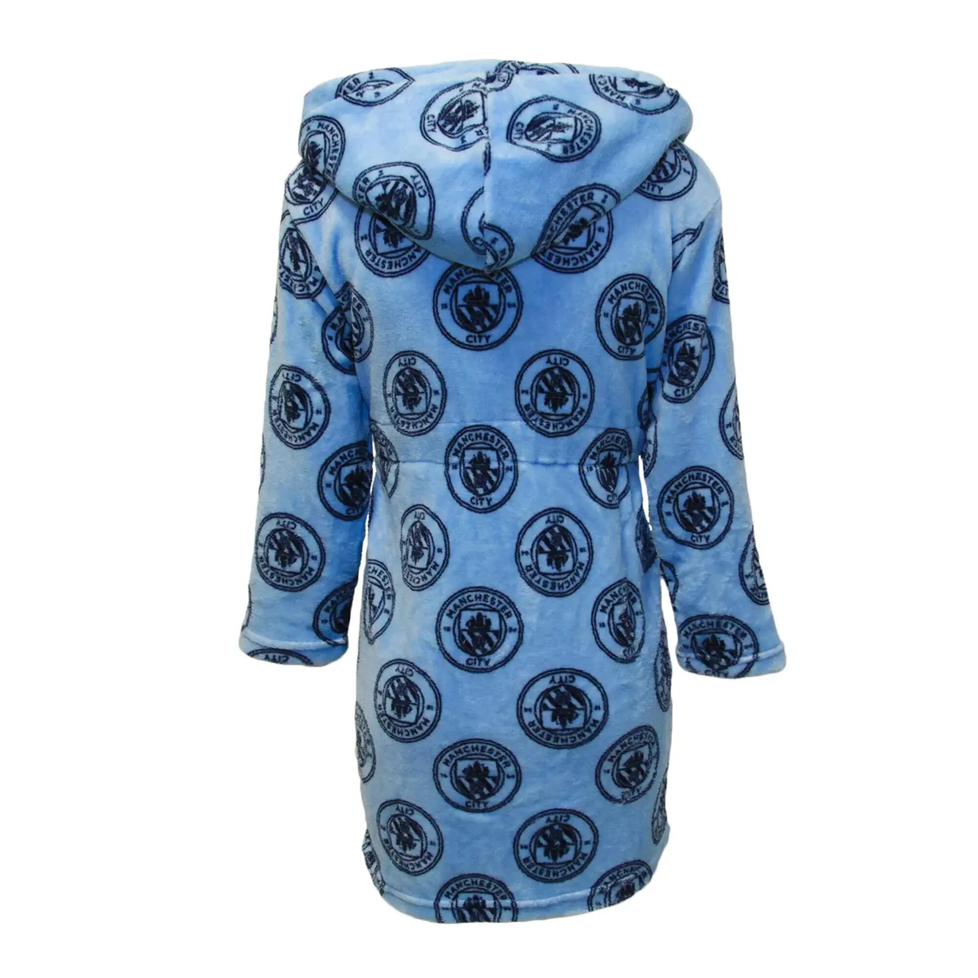 Mens Logo Bathrobe (Sky Blue) 2/5