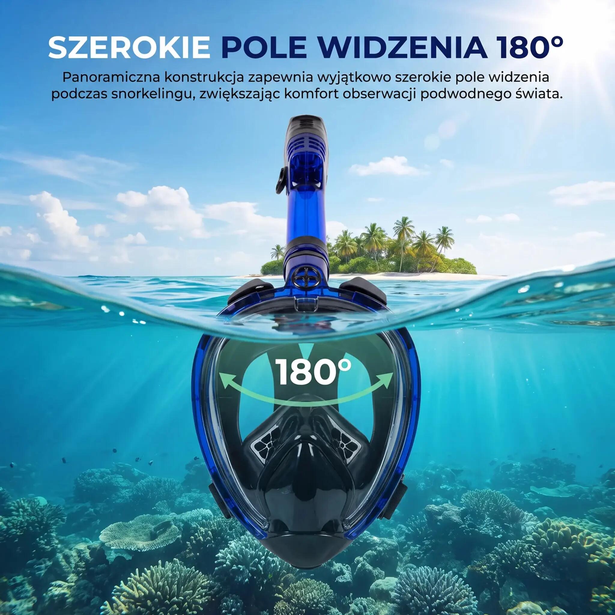 Maska Do Nurkowania Snurkowania Panoramiczna 180° No Fog Weep Lg Pro 2/13