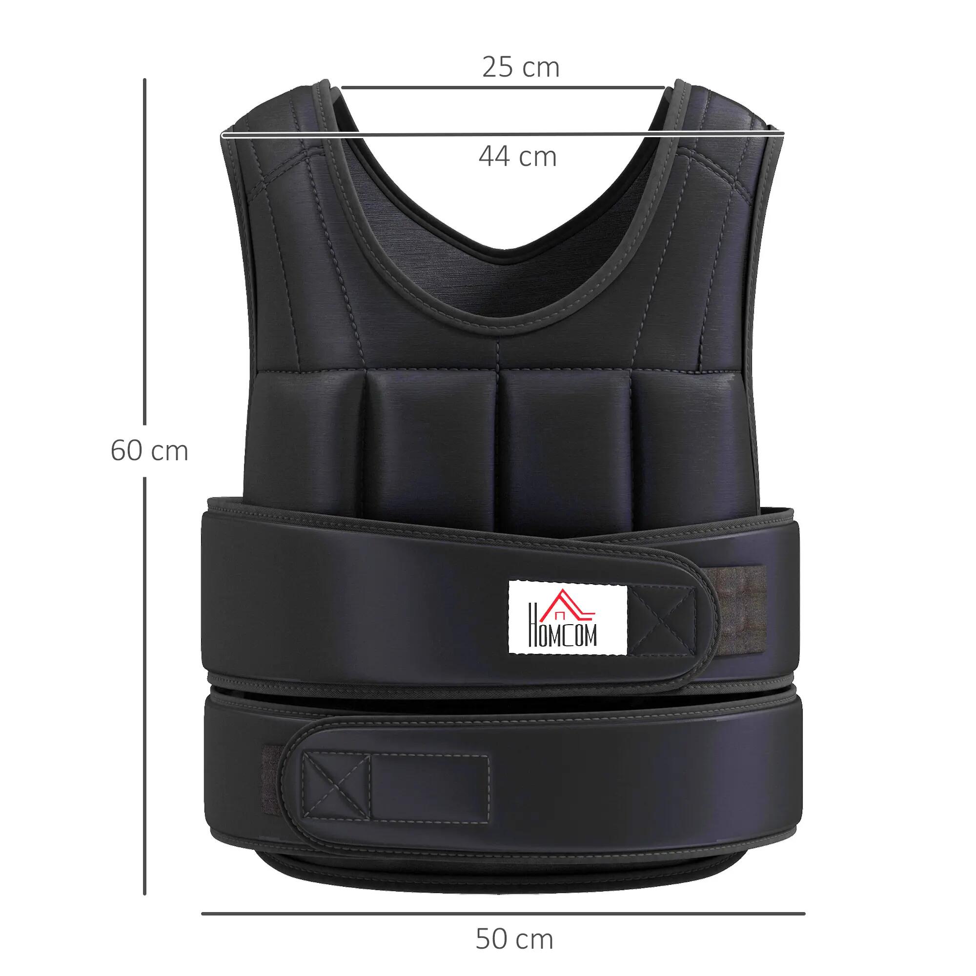 Gilet lesté réglable 10 Kg max. oxford noir 3/5