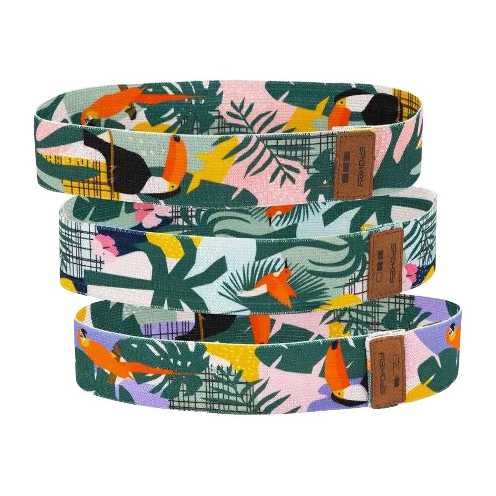Banda de Resistencia Diseño Jungla Pack de 3 Multicolor Talla Única 3/4