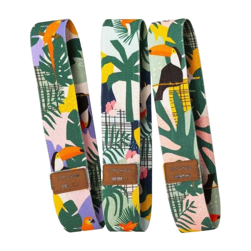 Banda de Resistencia Diseño Jungla Pack de 3 Multicolor Talla Única 2/4