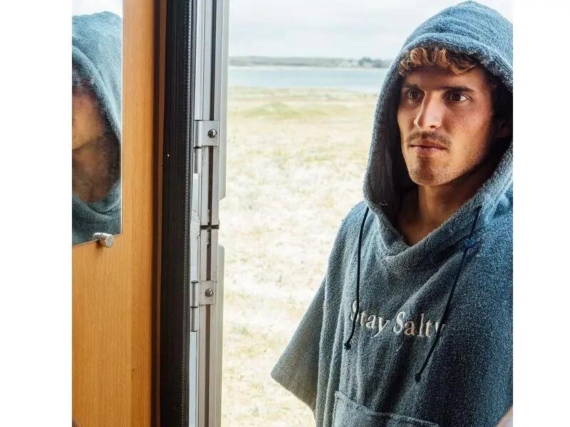 Poncho Manera Włókna Bambousowe Winter Smoke Blue 6/7