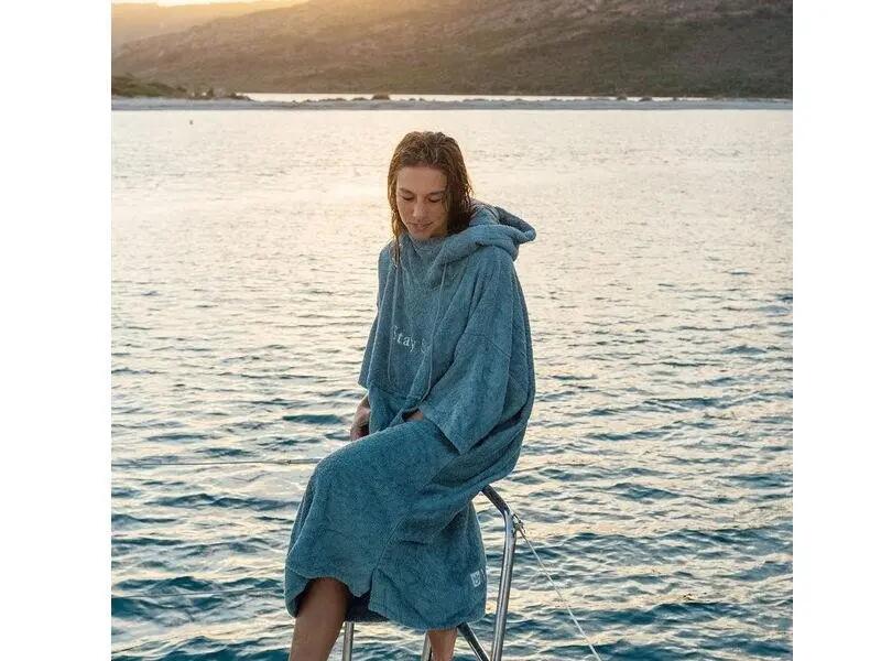 Poncho Manera Włókna Bambousowe Winter Smoke Blue 4/7