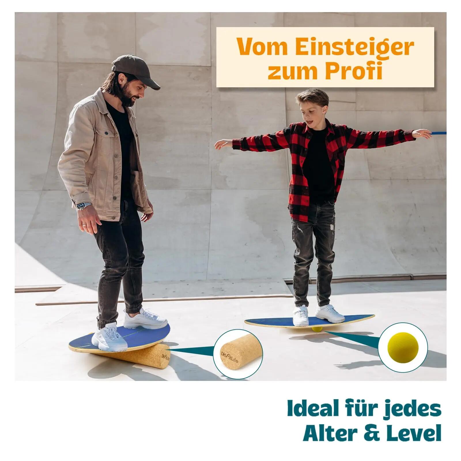 DH FitLife Surfing Balance-Board Set, Surfbrett-Kit aus Birkenholz 5/7