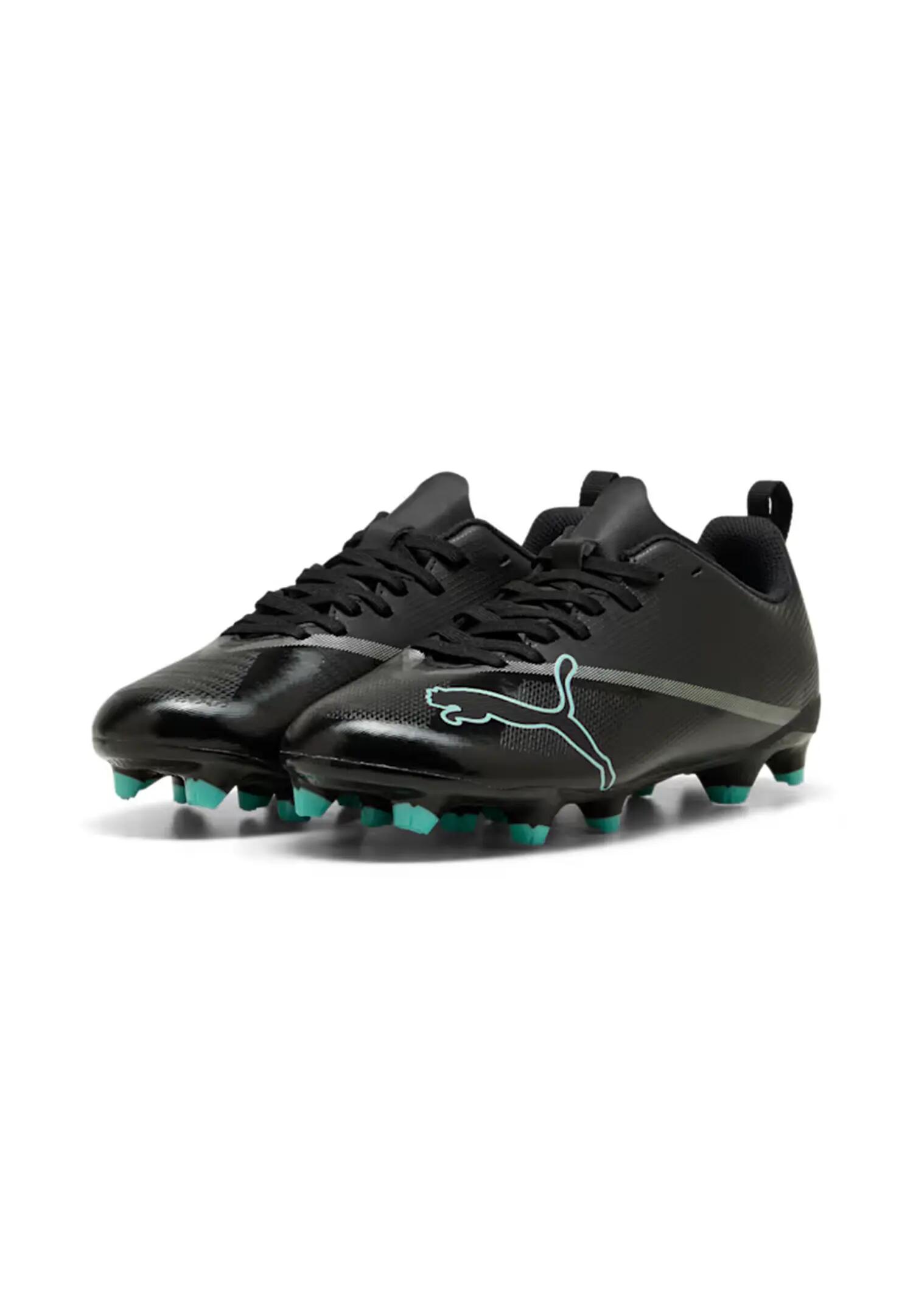 PUMA Teenager ULTRA 7 PLAY FG/AG Fußballschuhe Black-Intense Mint 1/6