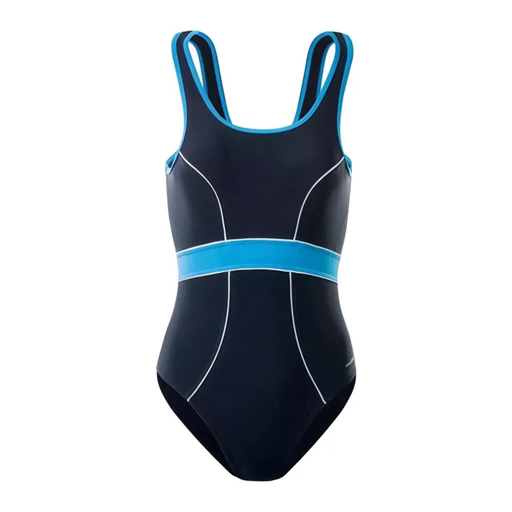 Womens/Ladies Lady Malicia One Piece Swimsuit (Black/Blue Radiance/White)