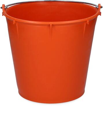 Emmer 7 l met beugel oranje