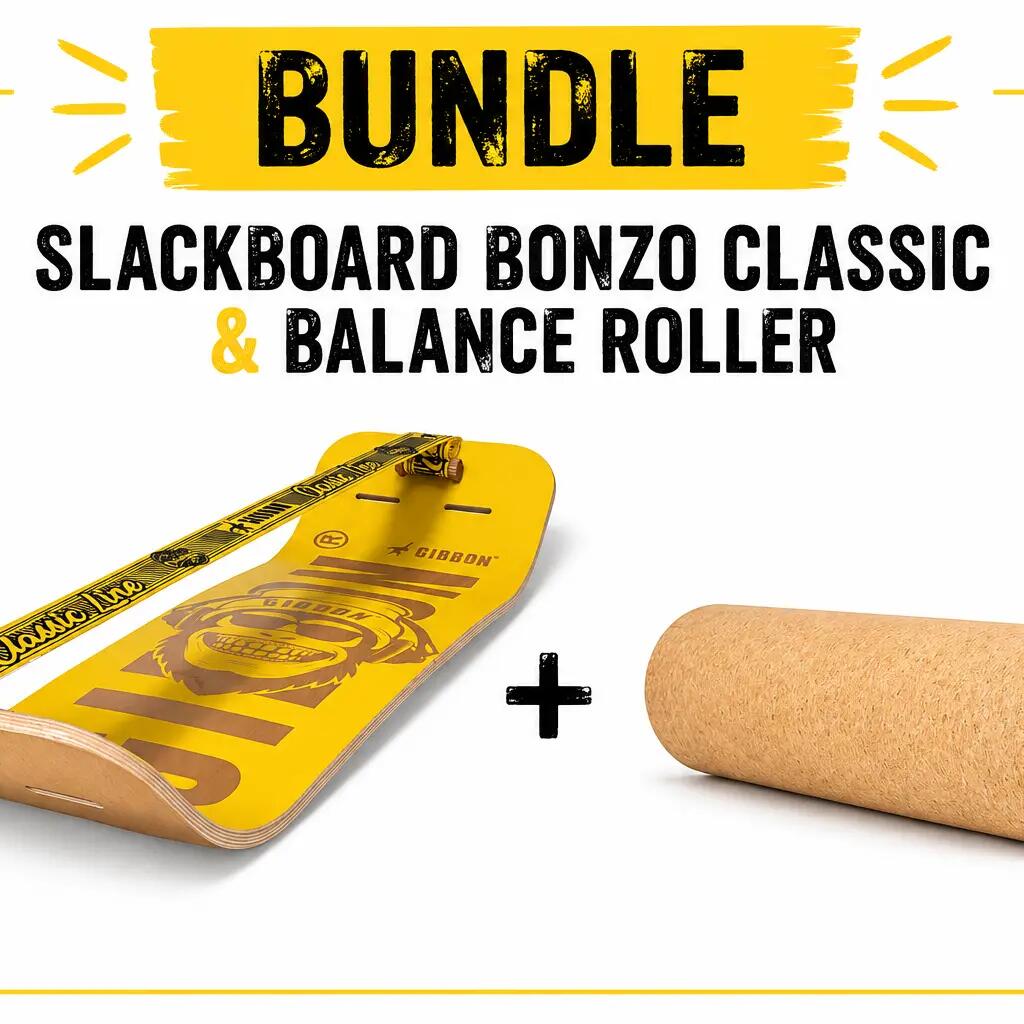 Slackboard balance board set with cork roller Bonzo Classic - Multicolour