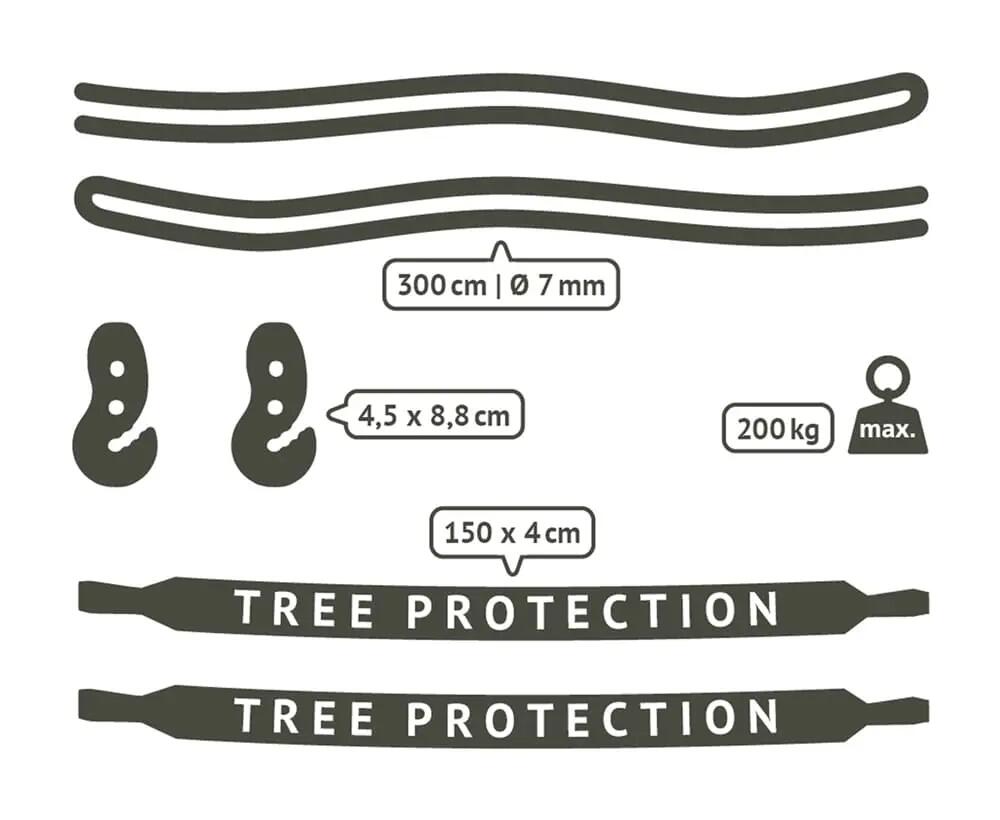 kit de montage pour hamacs treemount - noir 5/5