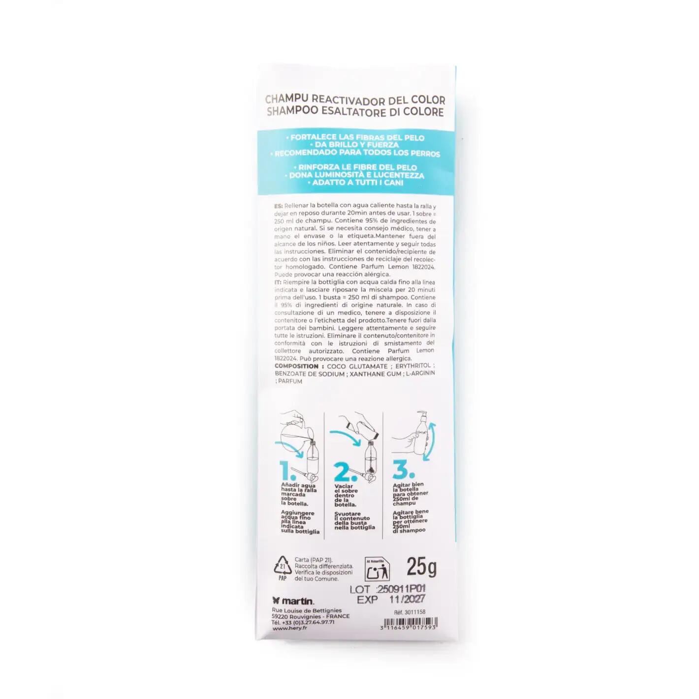 Shampoing pour chien en poudre Héry ES/IT SH 2/2