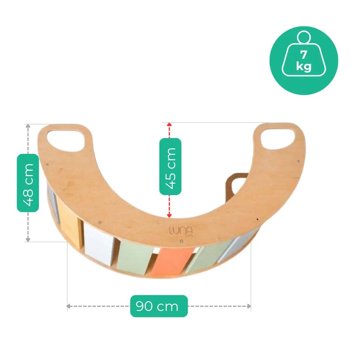 Bascule en bois multicolore Sunny orange et vert 3/7