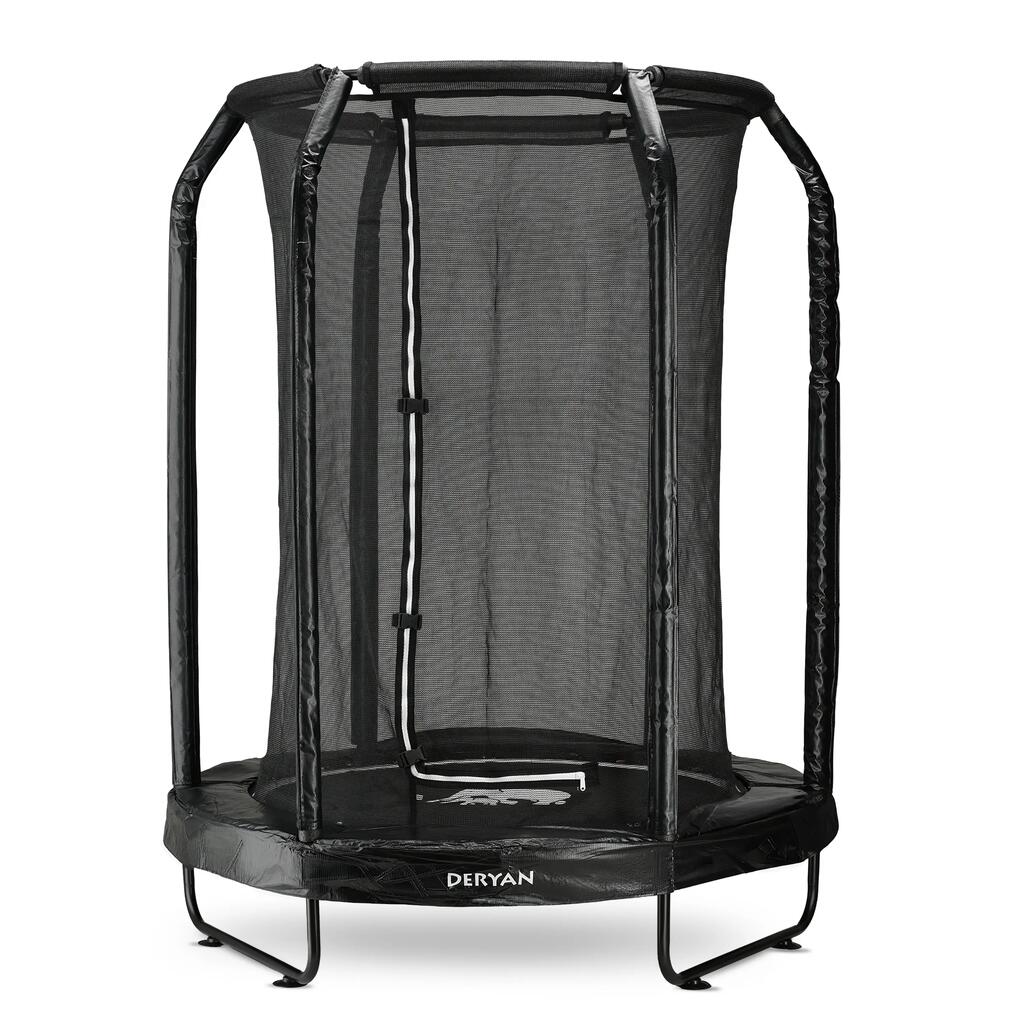 Kids Trampoline 140 cm - With Safety Net - Black