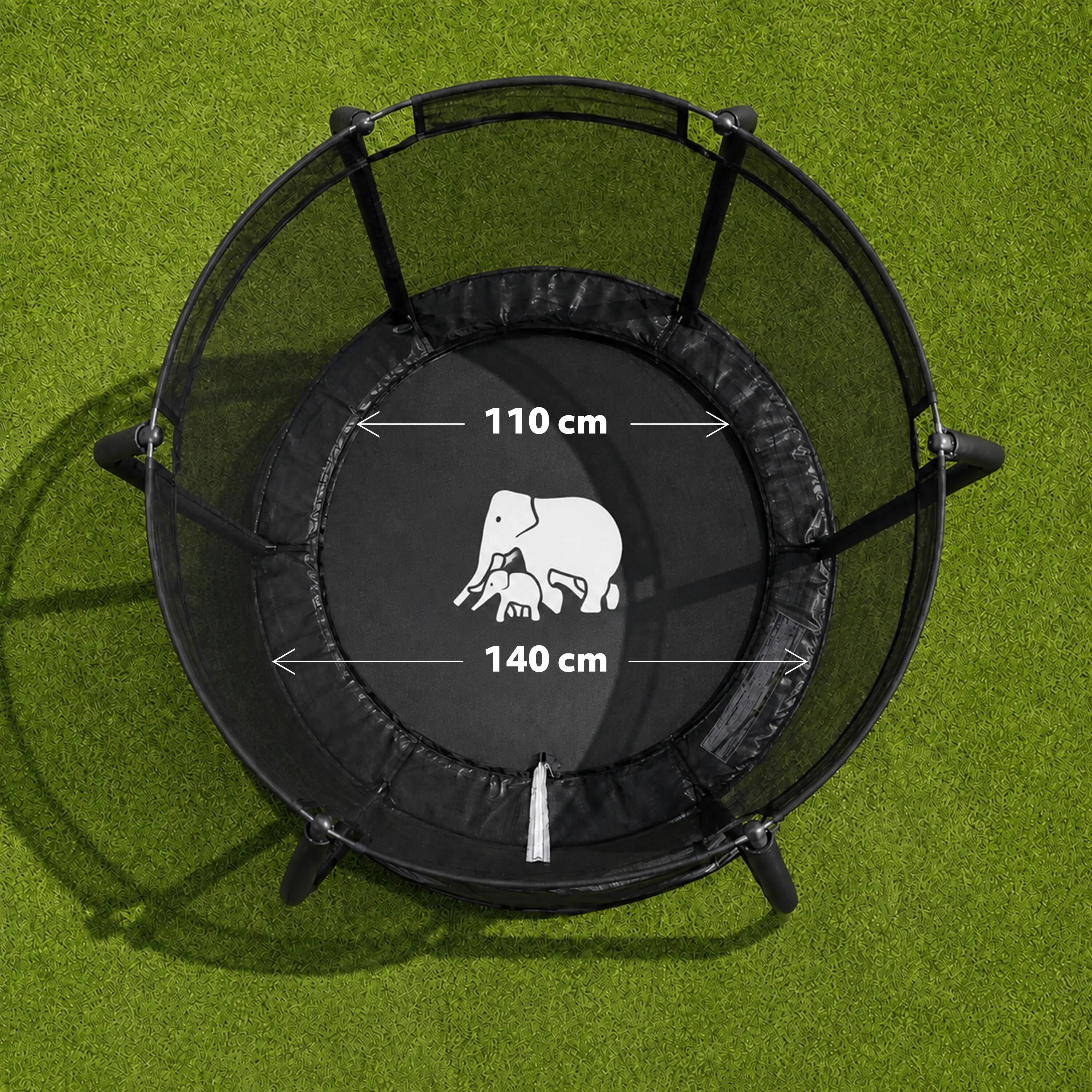 Trampoline Enfant 140 cm - Avec Filet de Sécurité - Noir 3/4