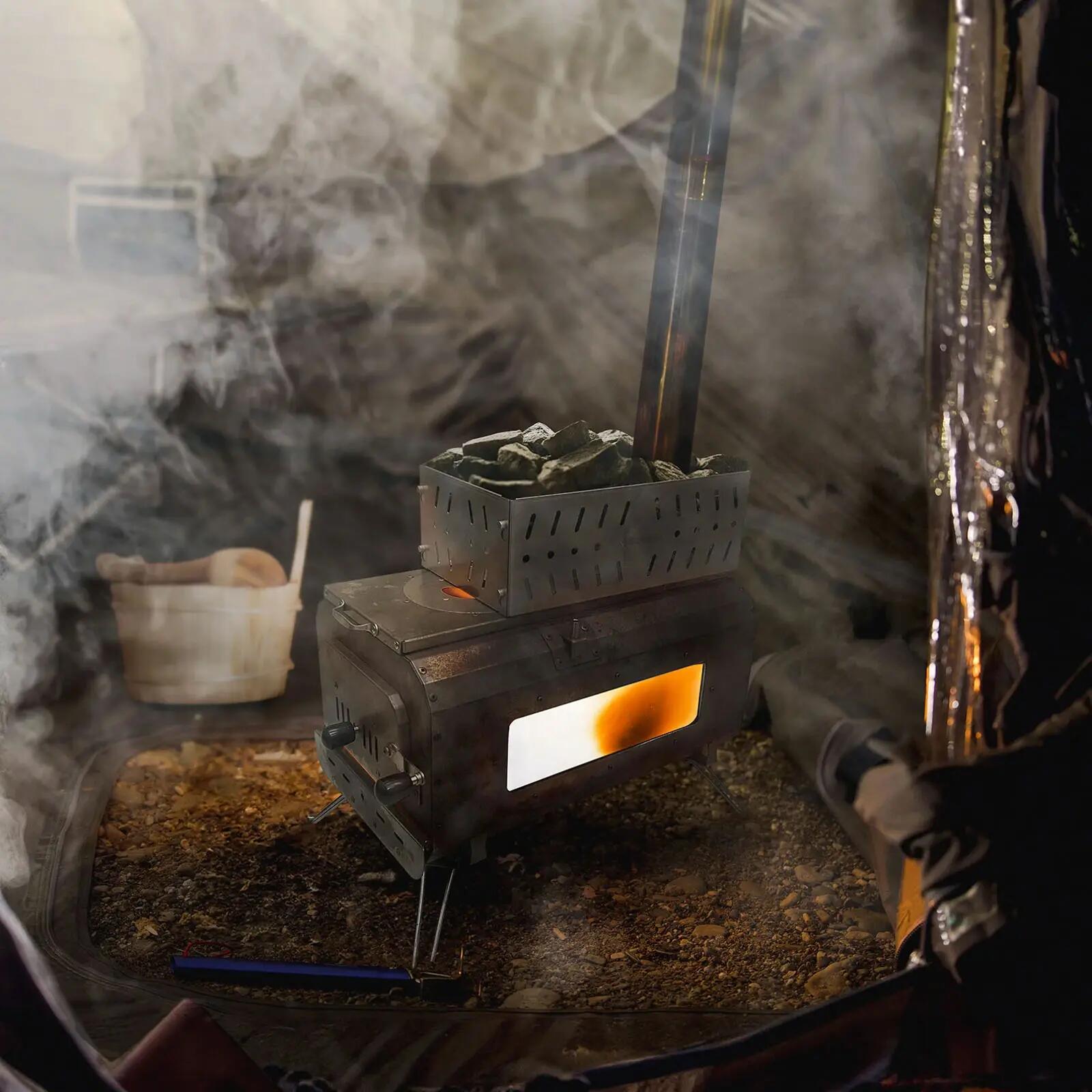 Attacco per riscaldatore sauna Greenland Basket Cesto per sauna in acciaio inox 2/4