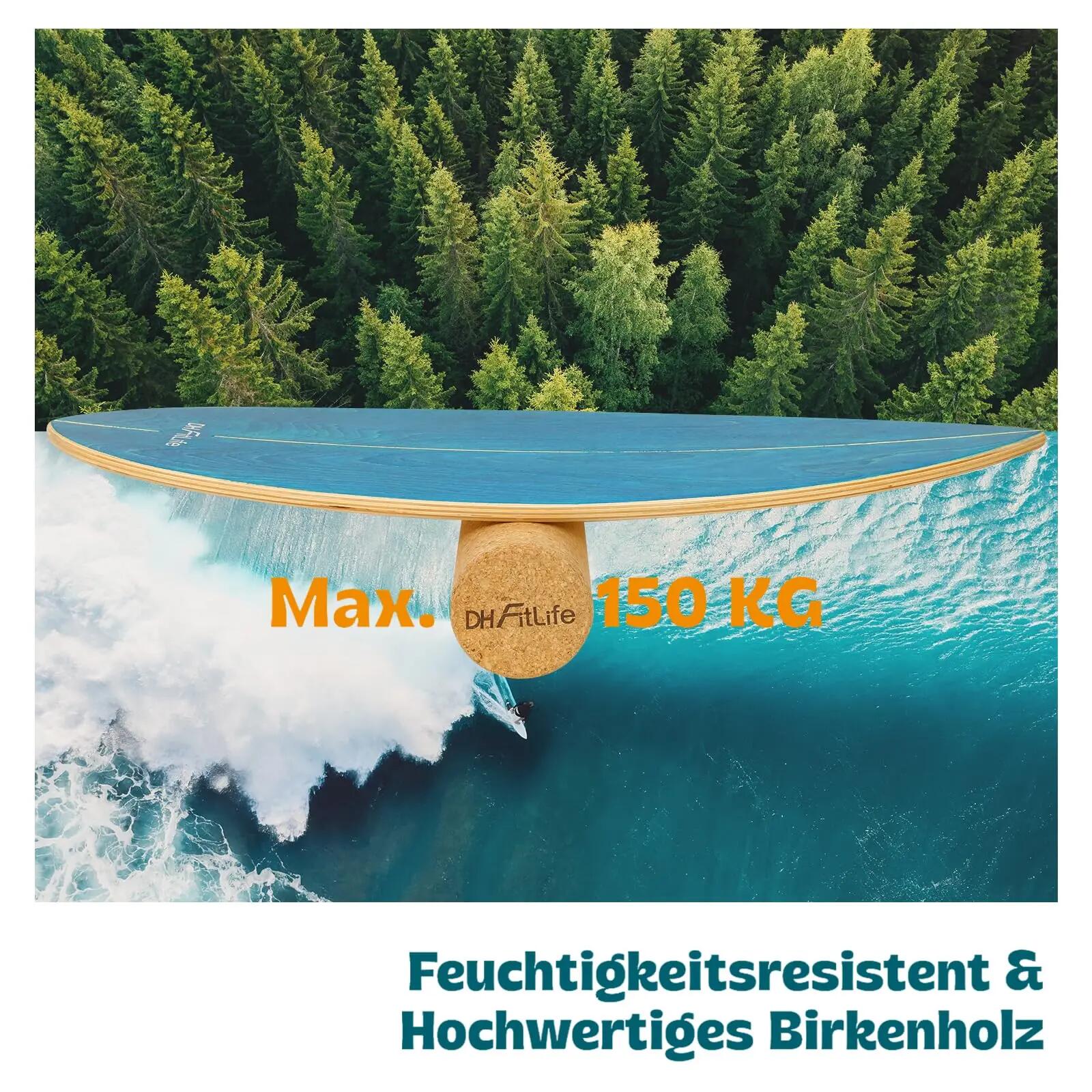 Surfing Balance-Board Set, Surfbrett-Kit aus Birkenholz 4/7