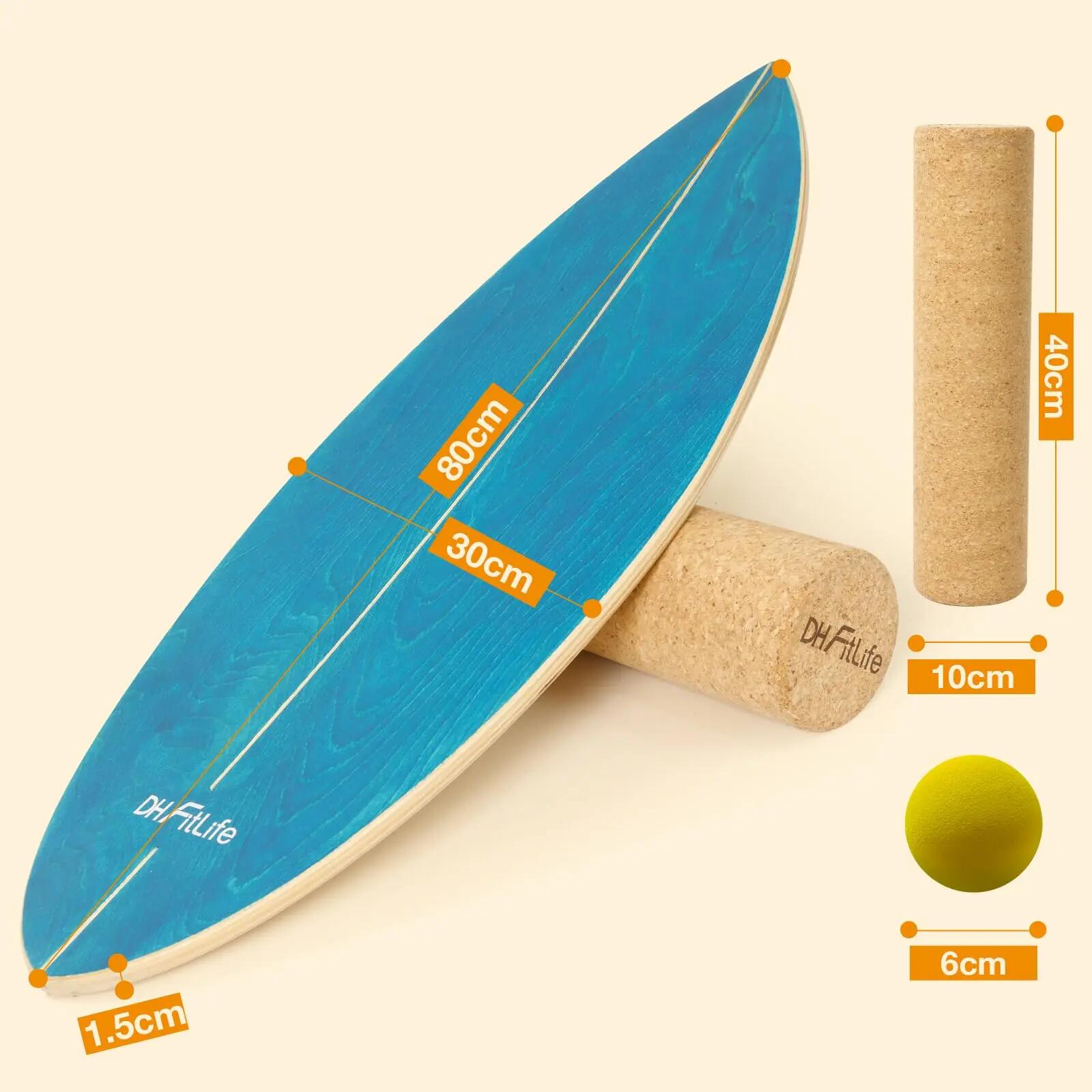 Surfing Balance-Board Set, Surfbrett-Kit aus Birkenholz 2/7