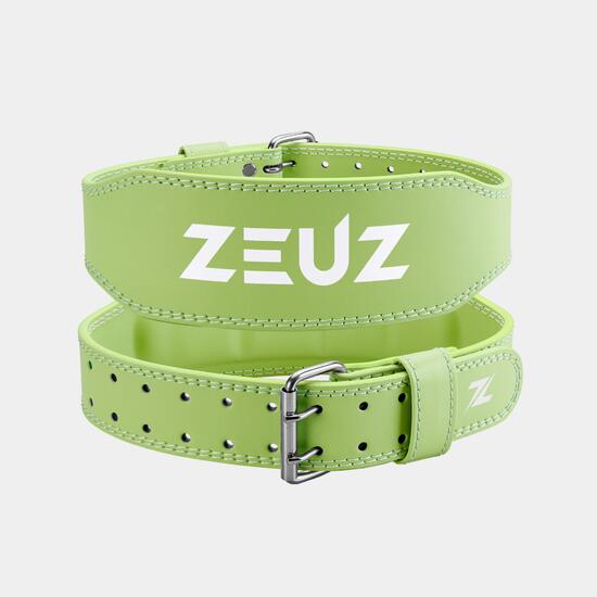 Ceinture de force ZEUZ pour fitness & functional fitness – Vert clair – XL