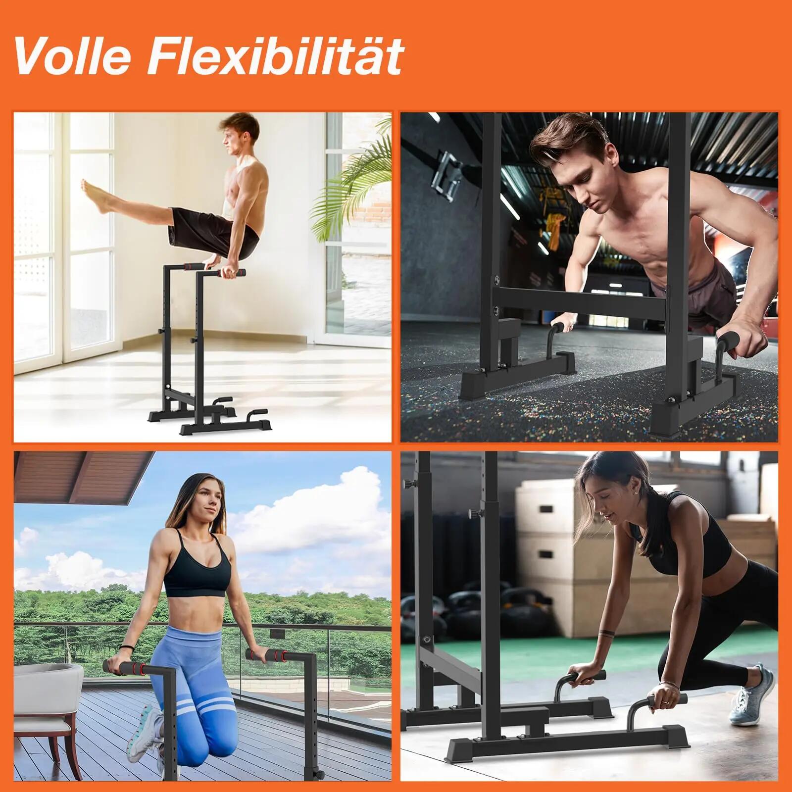 DH FitLife Dip Barren 100–130cm, 9-fach verstellbar, bis 200 kg 6/6