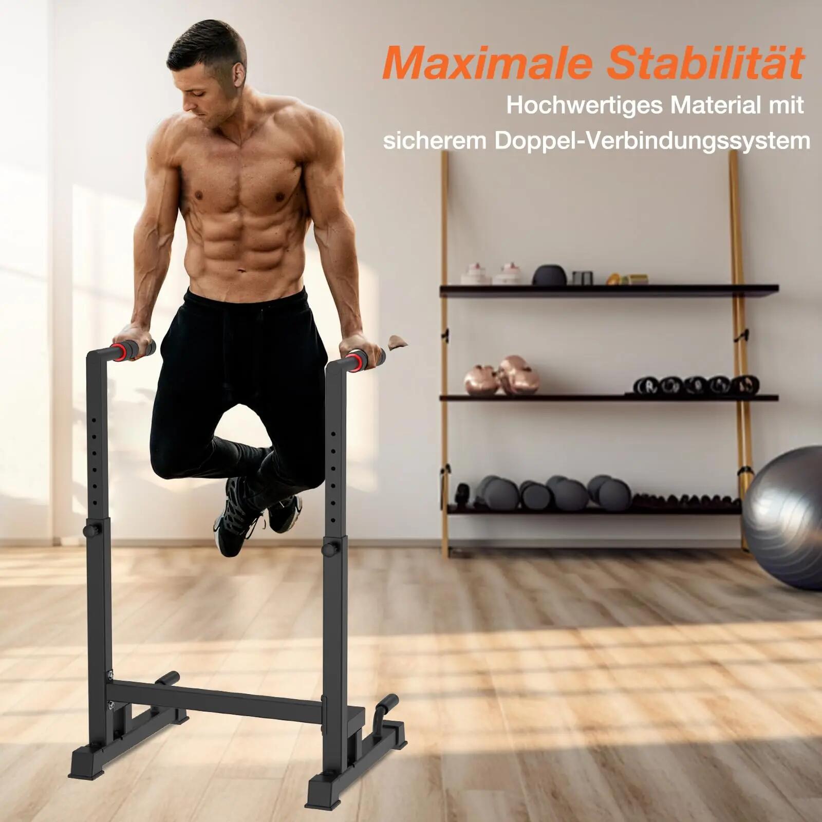 DH FitLife Dip Barren 100–130cm, 9-fach verstellbar, bis 200 kg 2/6
