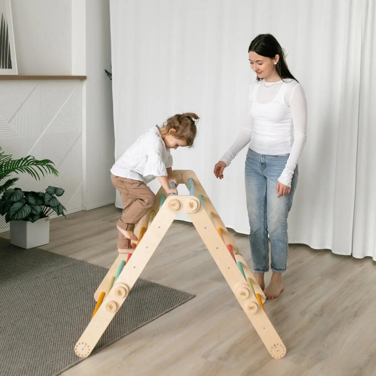 Montessori lezecký set pro děti S – pestré barvy 5/7