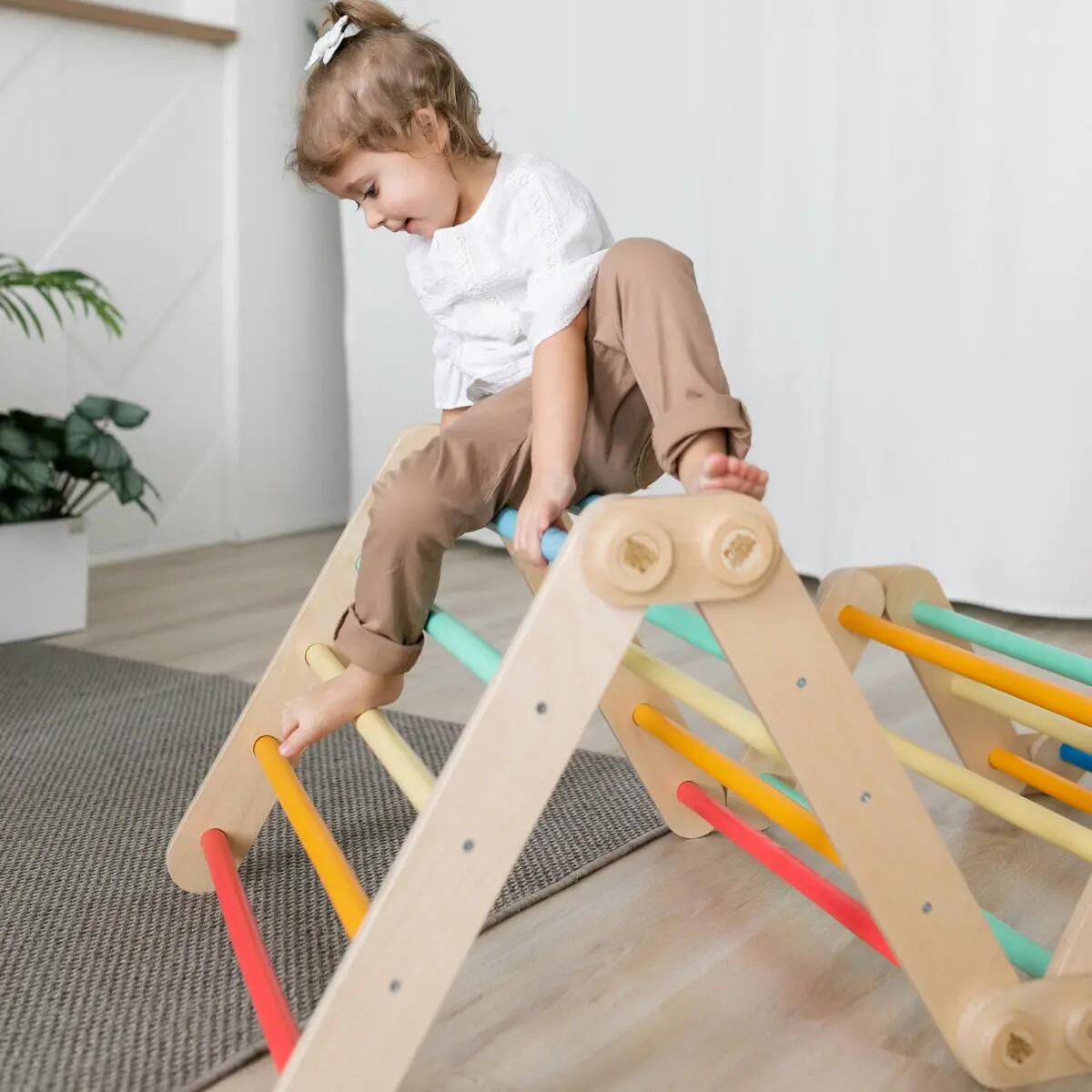 Montessori lezecký set pro děti S – pestré barvy 4/7