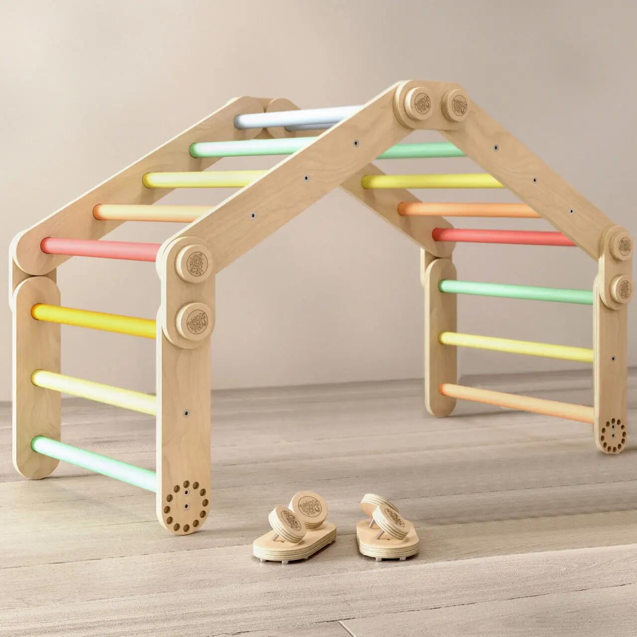 Montessori lezecký set pro děti S – pestré barvy 3/7