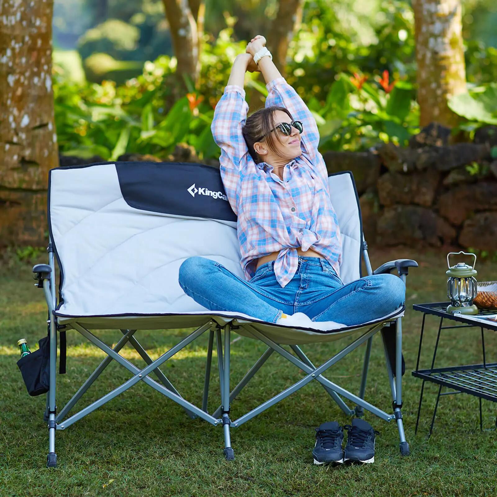 Sedia da campeggio Divano Comfort Duo Double Lounge Sedia per 2 persone 272 kg 6/7